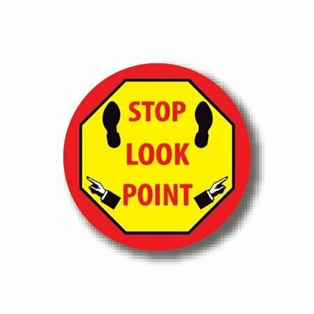 ERGOMAT 30in CIRCLE SIGNS - Stop Look Point DSV-SIGN 900 #1799 -UEN